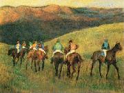 Racehorses in Landscape Edgar Degas